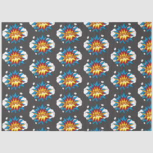 Modern kleurrijk stripboek KAPOW Pop Art Tissuepapier