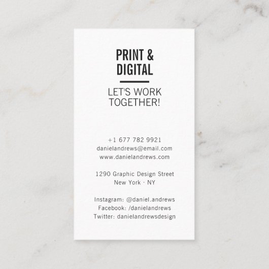 Modern kleurrijk tropisch abstract zomerpatroon visitekaartje (Achterkant)