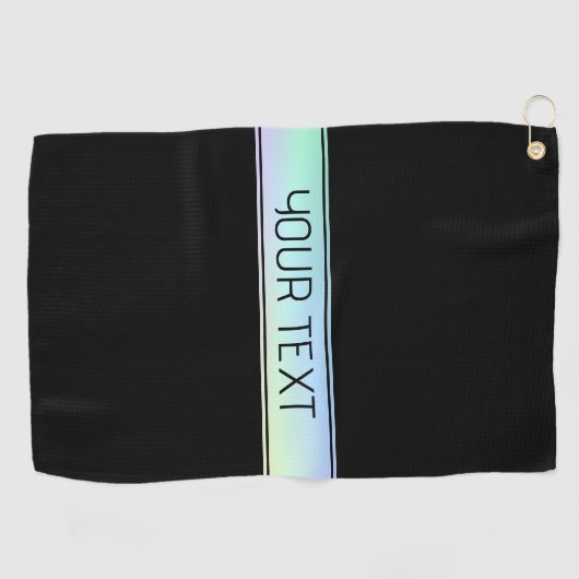 Modern kleurrijk verloop en bewerkbare tekst golfhanddoek (Horizontaal)