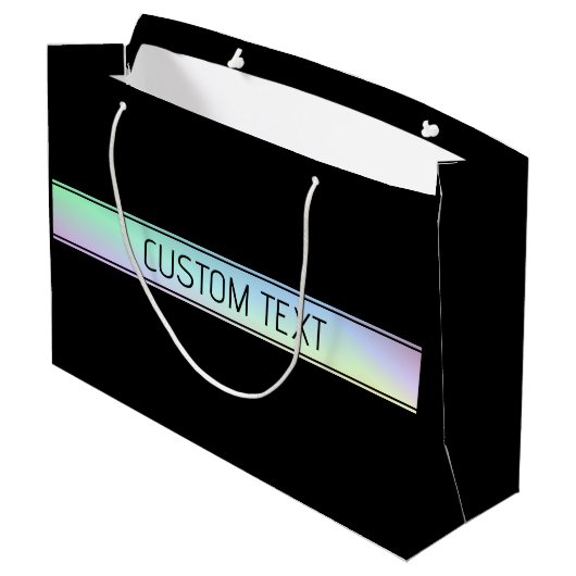 Modern kleurrijk verloop en bewerkbare tekst groot cadeauzakje (Achterkant Gekanteld)