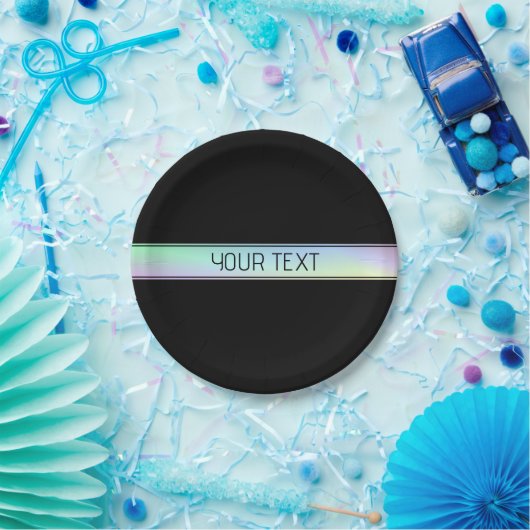 Modern kleurrijk verloop en bewerkbare tekst papieren bordje (Feest)