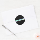 Modern kleurrijk verloop en bewerkbare tekst ronde sticker (Envelop)