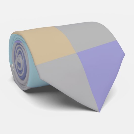 Modern kleurrijk vierkant gecheckt patroon stropdas (Opgerold)