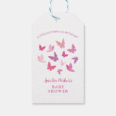 Modern kleurrijk vlinders Baby shower Cadeaulabel (Achterkant)