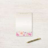 Modern kleurrijke bloemen-Gepersonaliseerd Post-it® Notes (Op bureau)