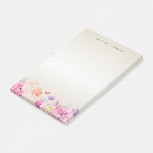 Modern kleurrijke bloemen-Gepersonaliseerd Post-it® Notes (Schuin)