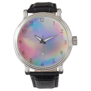 Modern Kleurrijke regenboog Gradient galaxy Ocean Horloge