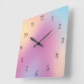 Modern Kleurrijke regenboog Gradient galaxy Ocean Vierkante Klok (Hoek)