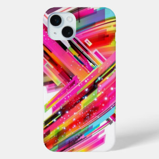 Modern kleurvol iPhone 15 mini hoesje