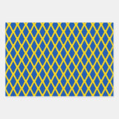 Modern kobalt Blue Gold Yellow Geometric Pattern Inpakpapier Vel (Voorkant 3)