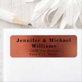 Modern koper Elegant Bruiloft Etiket (Insitu)