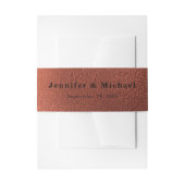 Modern koper en zwart Elegant Bruiloft Uitnodigingen Wikkel (Voorkant Voorbeeld)