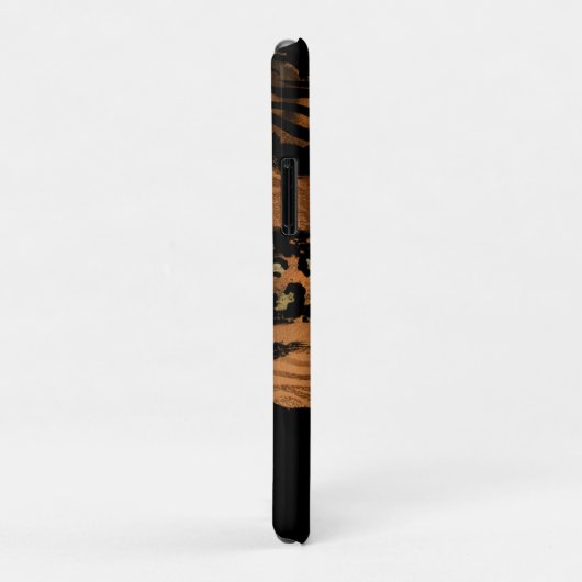 Modern koper glitter script monogram Case-Mate iPhone case (Achterkant/rechts)