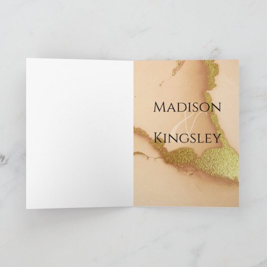 Modern koraal Abstract geweldig bedankje Bedankkaart (Binnen)