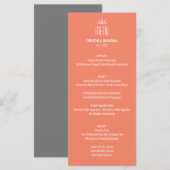 Modern Koraal Plat Menu (Voorkant / Achterkant)