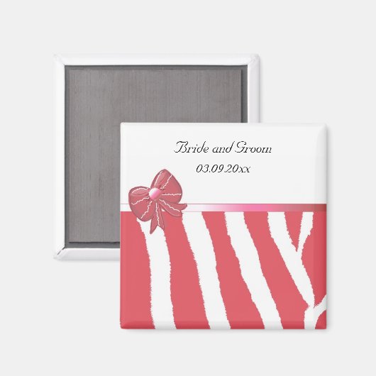 Modern koraal slaat de datum op magneet (Voorkant / Achterkant)