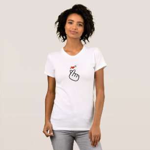 Modern Koreaanse liefdesteken symbool T-shirt