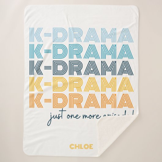 Modern Korean Drama die Blanket Large Sherpa bekij Sherpa Deken (Voorkant)