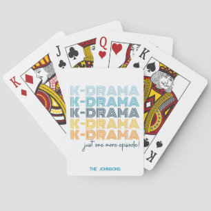 Modern Korean Drama Lover K-drama Fan Custom Name Pokerkaarten