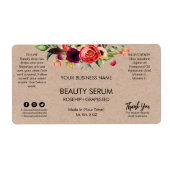 Modern Kraft Face en Hair Serum Labels (Voorkant)