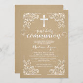 Modern Kraft First Kaart (Voorkant / Achterkant)