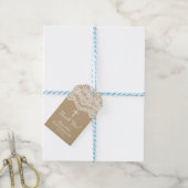 Modern Kraft Lace Eerste Communie Gift Label Cadeaulabel (Met Touw)