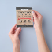 Modern Kraft Stripe Accent 4,5-inch x5.6-inch broc Flyer (Hand)