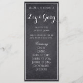 Modern Krijtbord Huwelijksprogramma Programma (Voorkant)