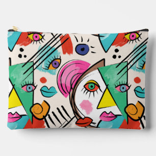 Modern kubisme Abstracte kunst Vrouw gezichten kun Etui