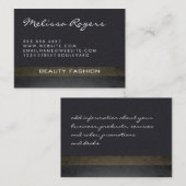 Modern kunstleder met grafische structuur visitekaartje (Voorkant / Achterkant)