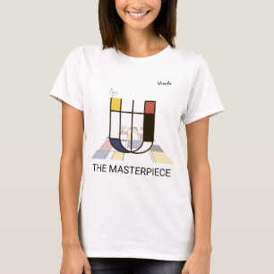 modern kunstmonogram en koehandel - letter " U " T-shirt