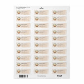 Modern Kustzeeschelp Zand Etiket (Full Sheet)