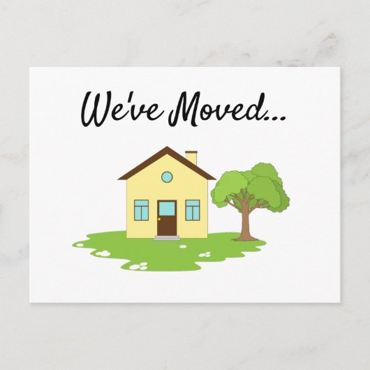 Modern Kute New Address Aankondigingskaart (Voorkant)