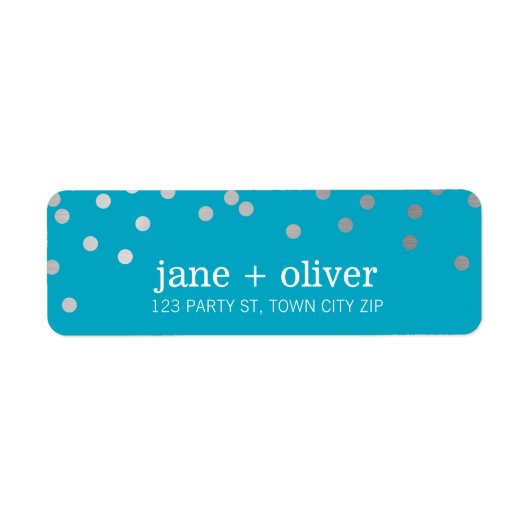 MODERN LABEL schattige confetti spoelt zilveren tu (Voorkant)