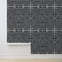 Modern labyrint: gestroomlijnde geometrische art d