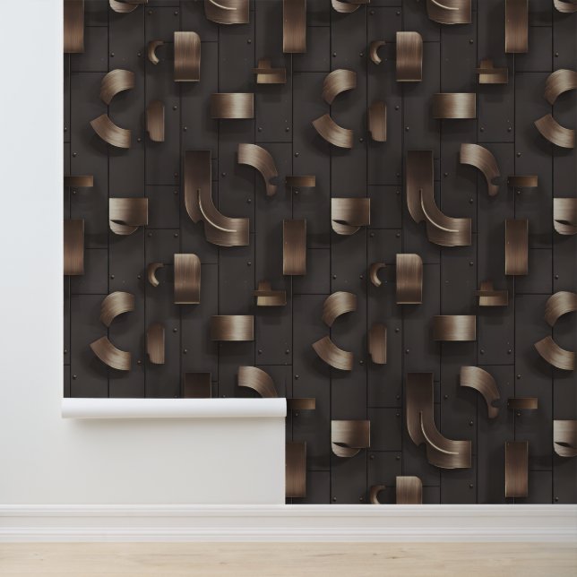 Modern Labyrinth (Metallic) Luxury Behang (Applicatie)