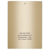 Modern Lace Gold Striped Klembord (Achterkant)