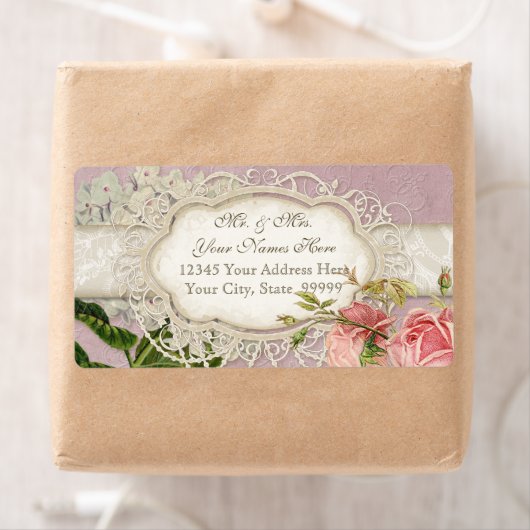 Modern Lace Tea Sined Hydrangea n Rozen Etiket (Insitu)