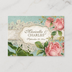 Modern Lace Tea Sined Hydrangea n Rozen Informatiekaartje