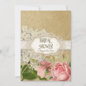 Modern  Lace Tea Sined Hydrangea n Rozen Kaart (Voorkant)