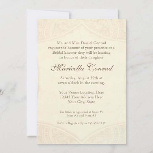 Modern Lace Tea Sined Hydrangea n Rozen Kaart (Achterkant)