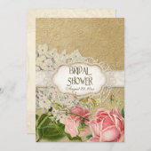 Modern Lace Tea Sined Hydrangea n Rozen Kaart (Voorkant / Achterkant)