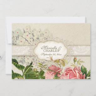 Modern Lace Tea Sined Hydrangea n Rozen Kaart