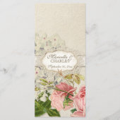 Modern Lace Tea Sined Hydrangea n Rozen Menu (Voorkant)