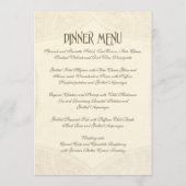 Modern  Lace Tea Sined Hydrangea n Rozen Menu (Achterkant)