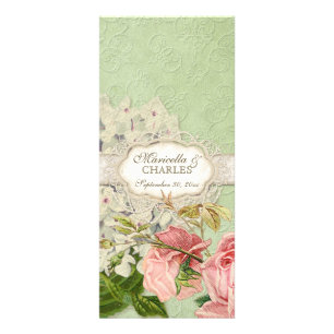 Modern Lace Tea Sined Hydrangea n Rozen Reclamekaart
