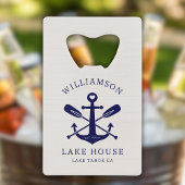 Modern Lake House Nom de famille Nautique | bleu m