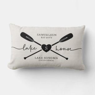 Modern Lake House Script Rustiek Hout Kussen