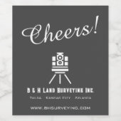 Modern Landmeetbedrijf  Wijn Etiket (Enkel label)