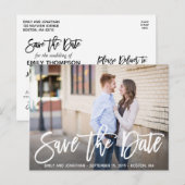 Modern Landscape Afbeelding Save the Date Briefkaa Briefkaart (Voorkant / Achterkant)